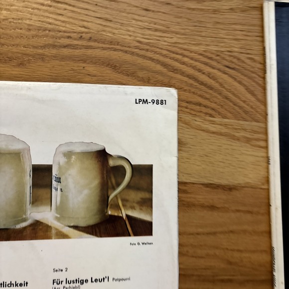 Toni Witt und Seine Kapelle Wo Man Bier Trinkt  LPM 9881 German Polka LP Vinyl - Picture 3 of 7